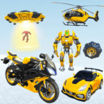 Bike Robot Shooting War Games MOD Unlimited Money